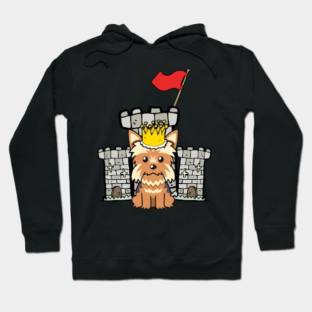 Funny yorkshire terrier is the king of the castle Hoodie by Pet Station